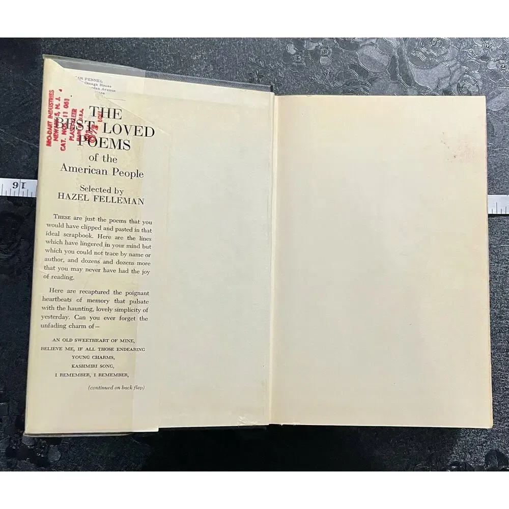 The Best Loved Poems of the American People 1936 Hazel Felleman 1960